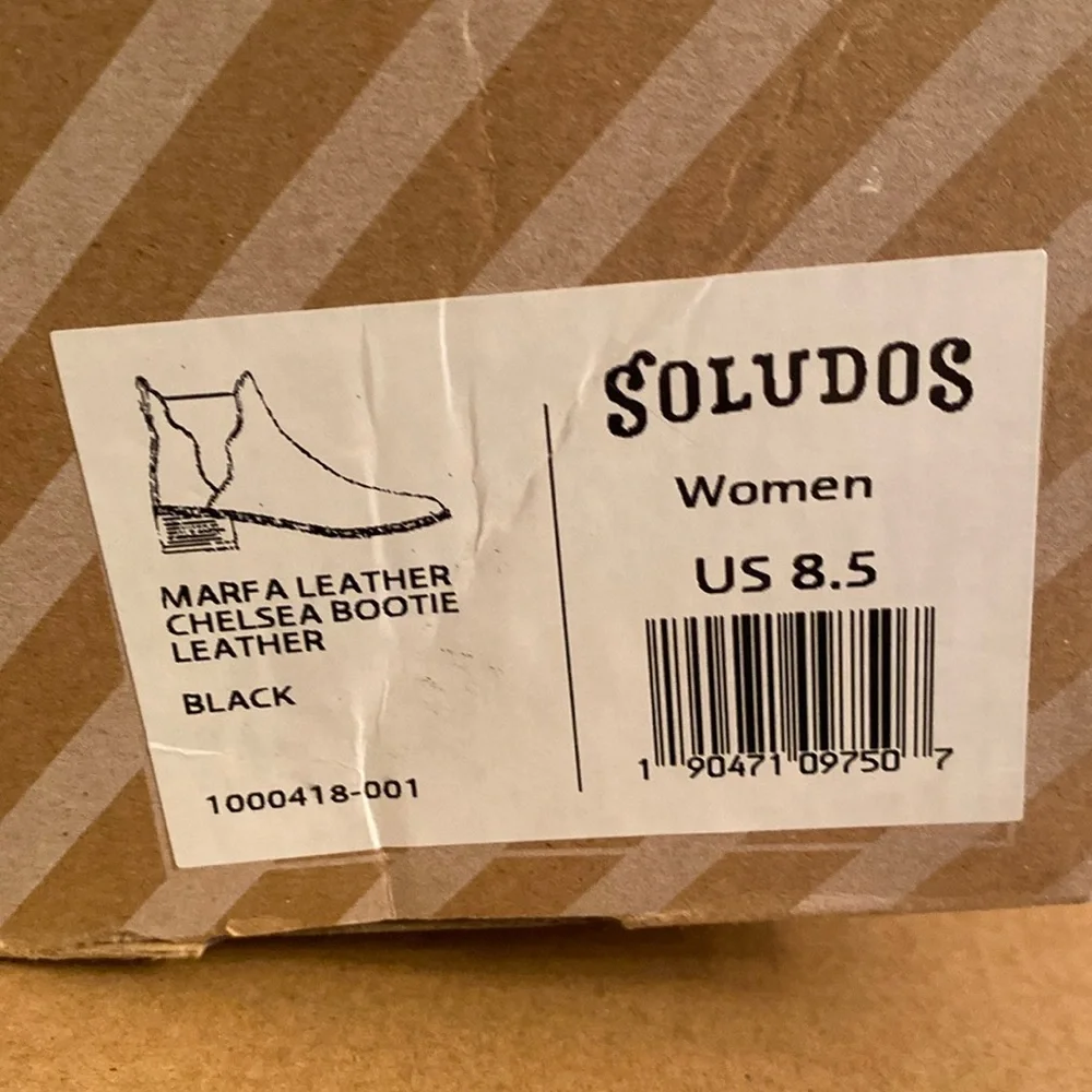 NWT Soludos Chelsea Bootie Marfa Leather in Black Size 8.5 - Picture 7 of 14